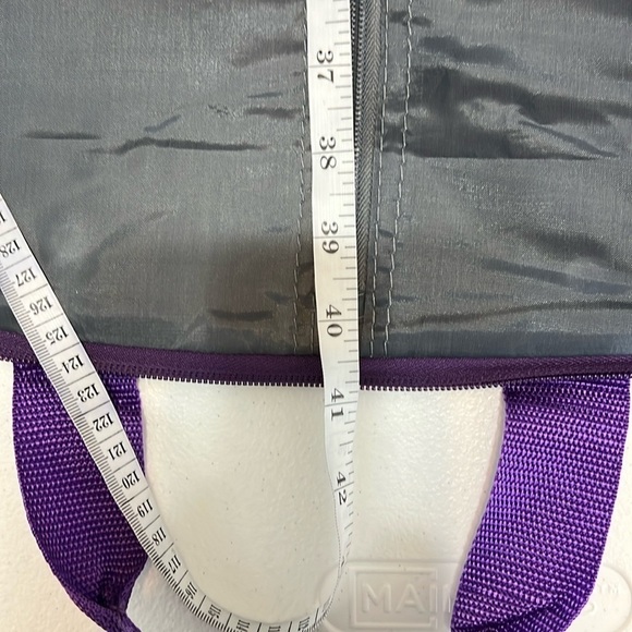 Floral Heart Pattern Travel Garment Bag Pale Purple & Neon Green NWOT - Picture 8 of 8